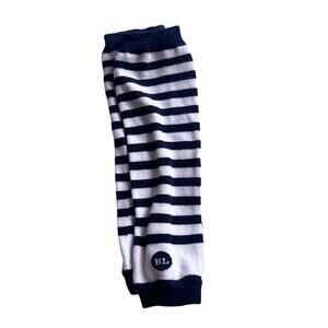 Baby Legs White with Black Stripes Leg Warmers